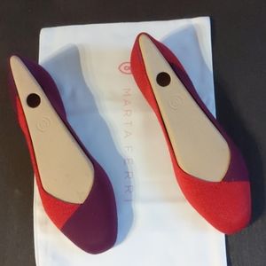 Rothy's Square Toe Flat Cherry Violet Size 9